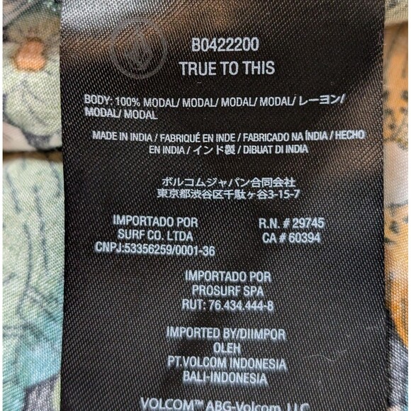 NWT Volcom Size M Cami Tank Top Floral Flowy Back Tie Boho Casual Beachy - Picture 8 of 12